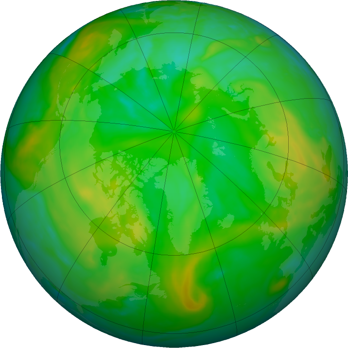 Arctic ozone map for 12 July 2019